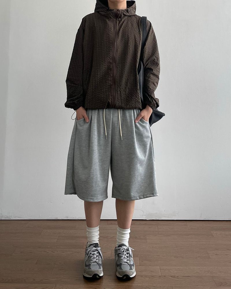 Burnt Check Hood Windbreaker