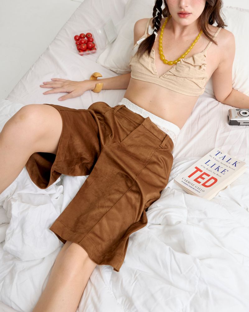 EVIE april MICRO-SUEDE BERMUDA SHORT