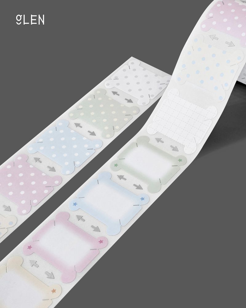 Silver Foil Bobbin Writable Paper Kiss Cut Tape