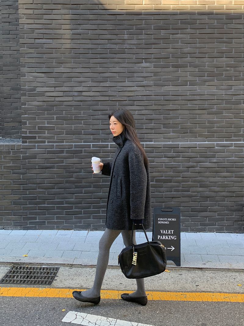 [MADE] KYLIE WOOL ALPACA HANDMADE HALF DOUBLE COAT