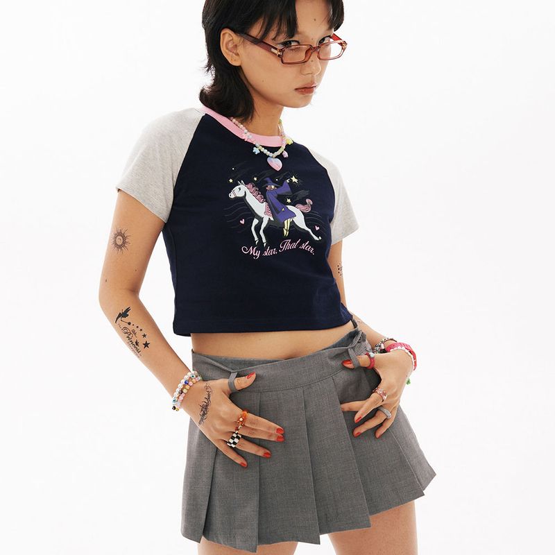 WITCH Raglan Crop T-shirt [2Color]