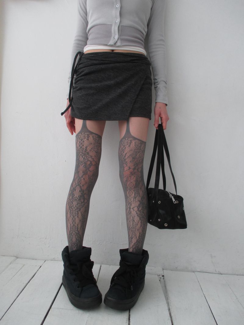 flower garter stocking
