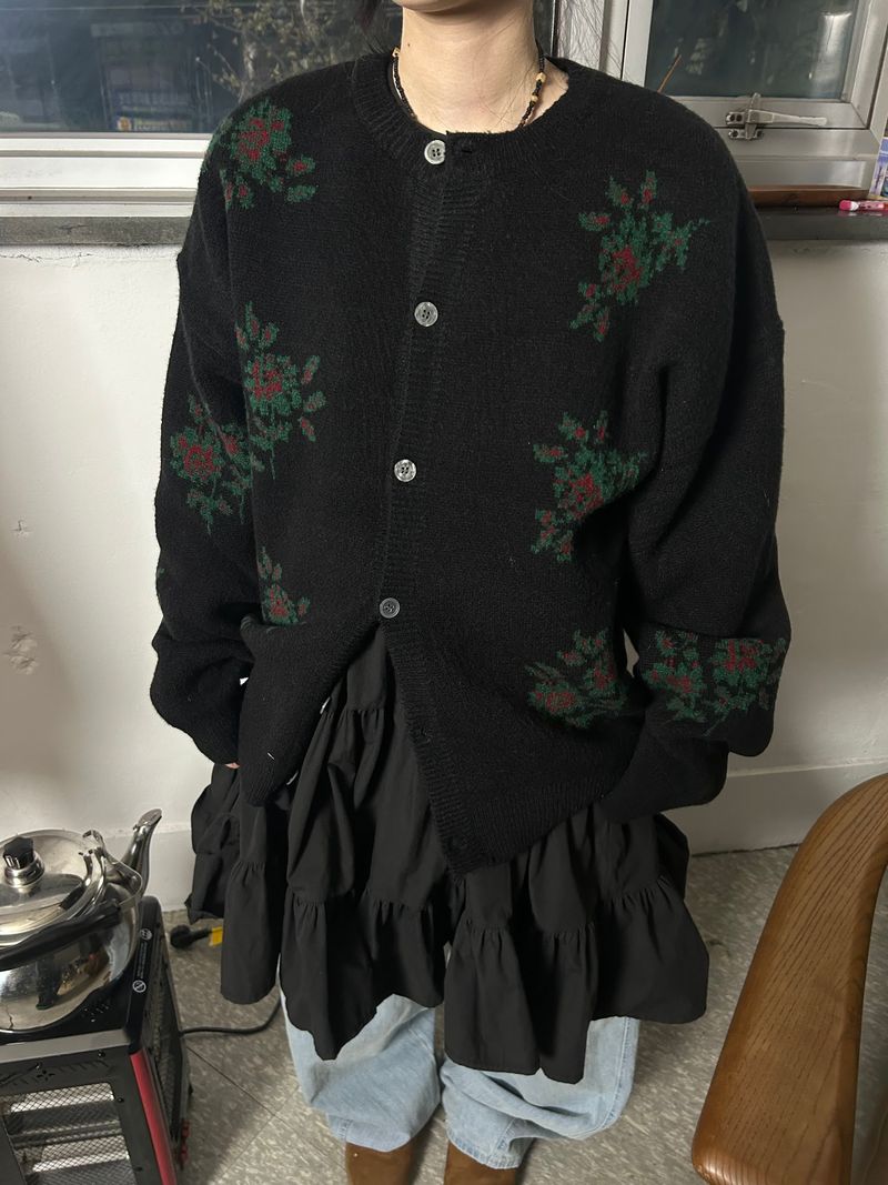 (2color) dot frill dress
