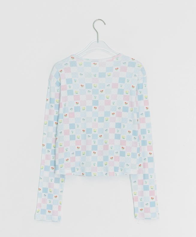 Hideni Flower Patchwork Punching T-shirt