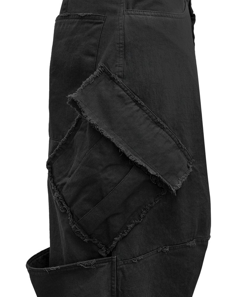 VTG BACK BOOTS CARGO SHORTS_BLACK