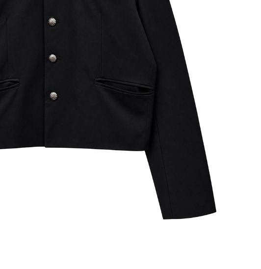 26FW★ [PLAN MADE] Kuroji Metal Gakuran Crop Jacket