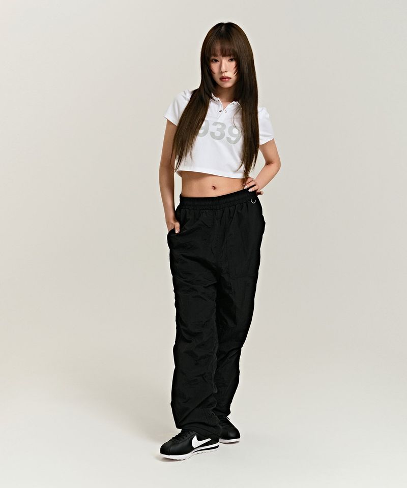 939 LOGO COLLAR CROP TOP (WHITE)
