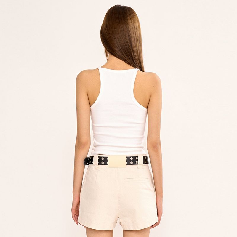 Low Tank Top - White