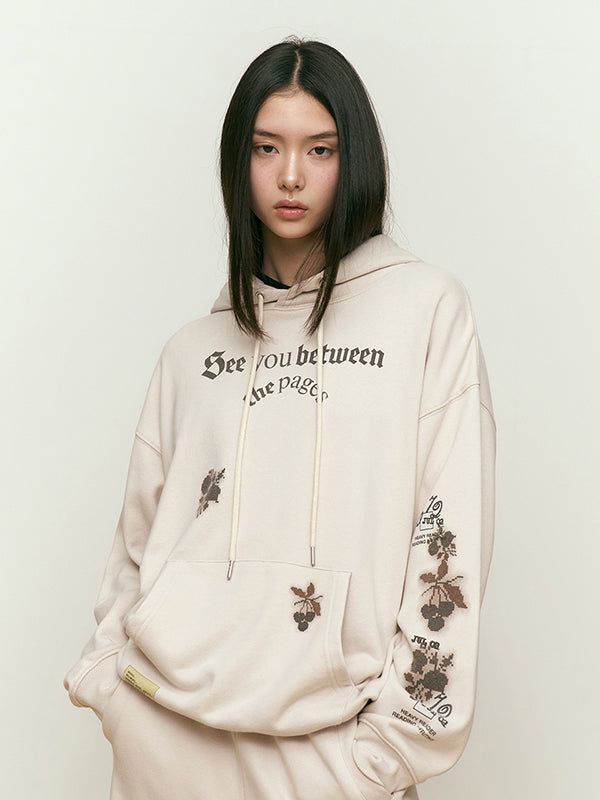 KIRSH（キルシー）の「LUNA WASHING VINTAGE GRAPHIC HOODIE [IVORY]（Tops）」