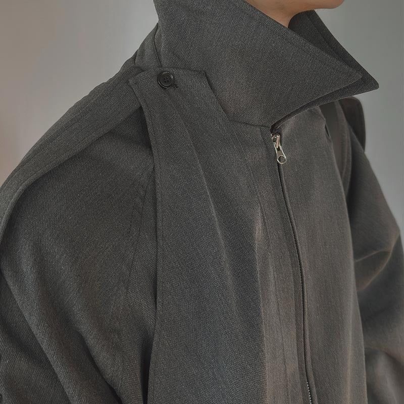 ASCLO Scarf Trench Jacket (2color)