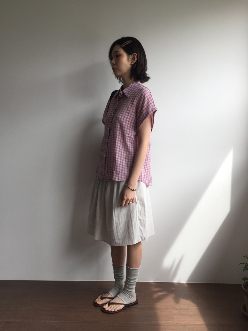 Dolman check shirt (4color)