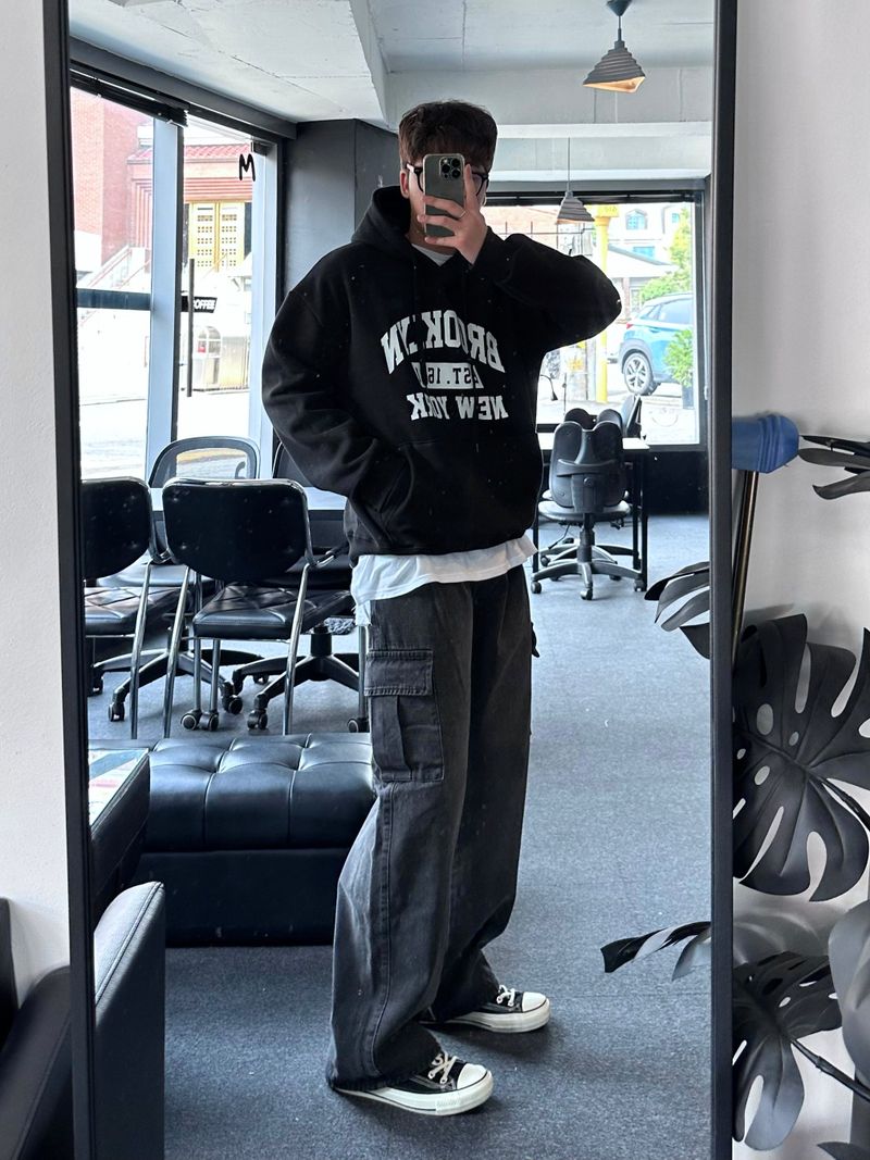 nesty cargo twotuck denim pants