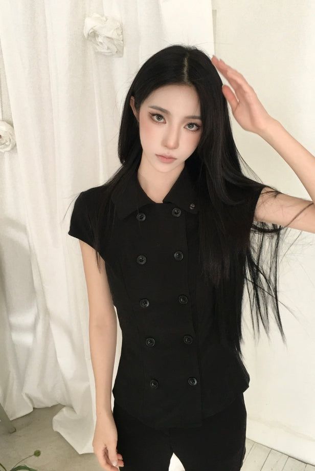 EEUN（イウン）の「26SS★ [ EEUN MADE ] Rosette Button Top（Tops）」
