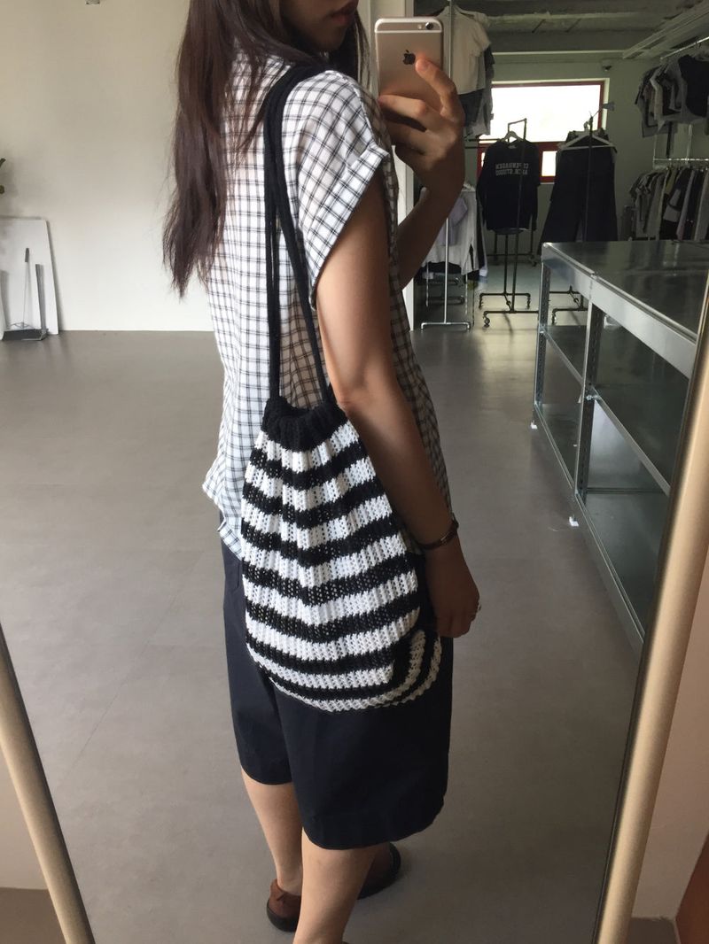Knit String Backpack (2color)