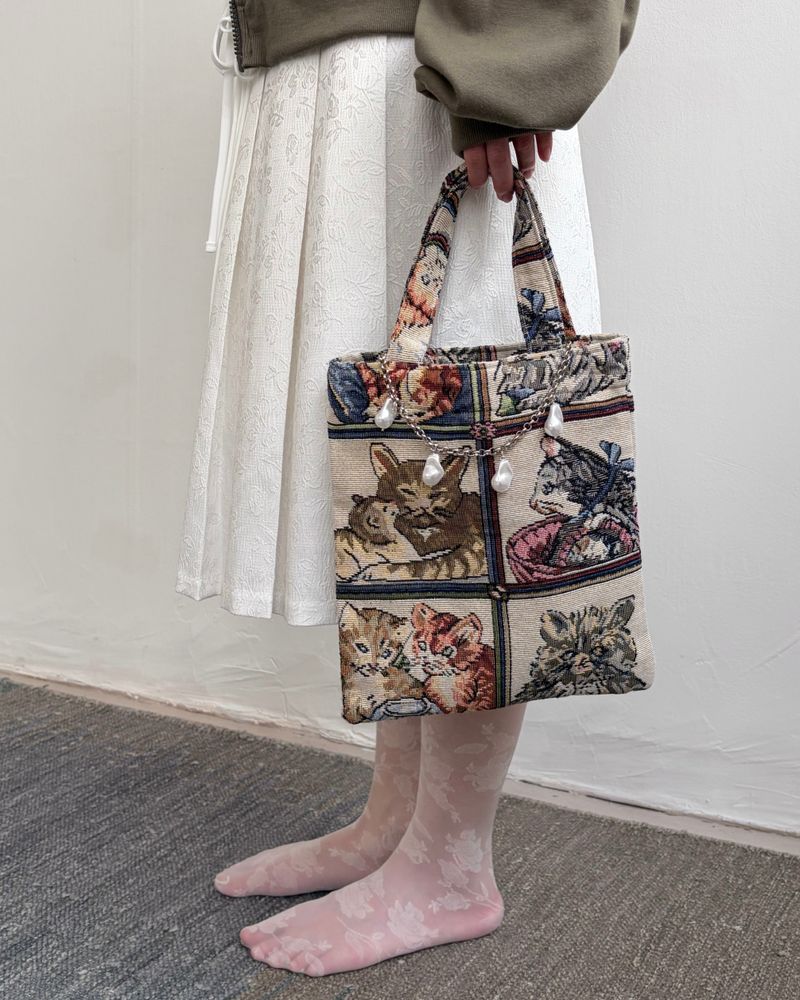 Jacquard Kitten Bag