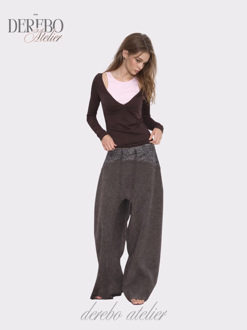 dereborujo（ドレボルゾー）の「checkered pocket wide pants （Pants）」
