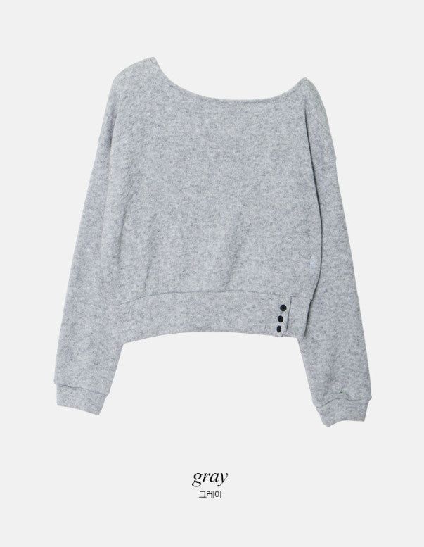 2WAY Button Slit One Shoulder Knit (3color)