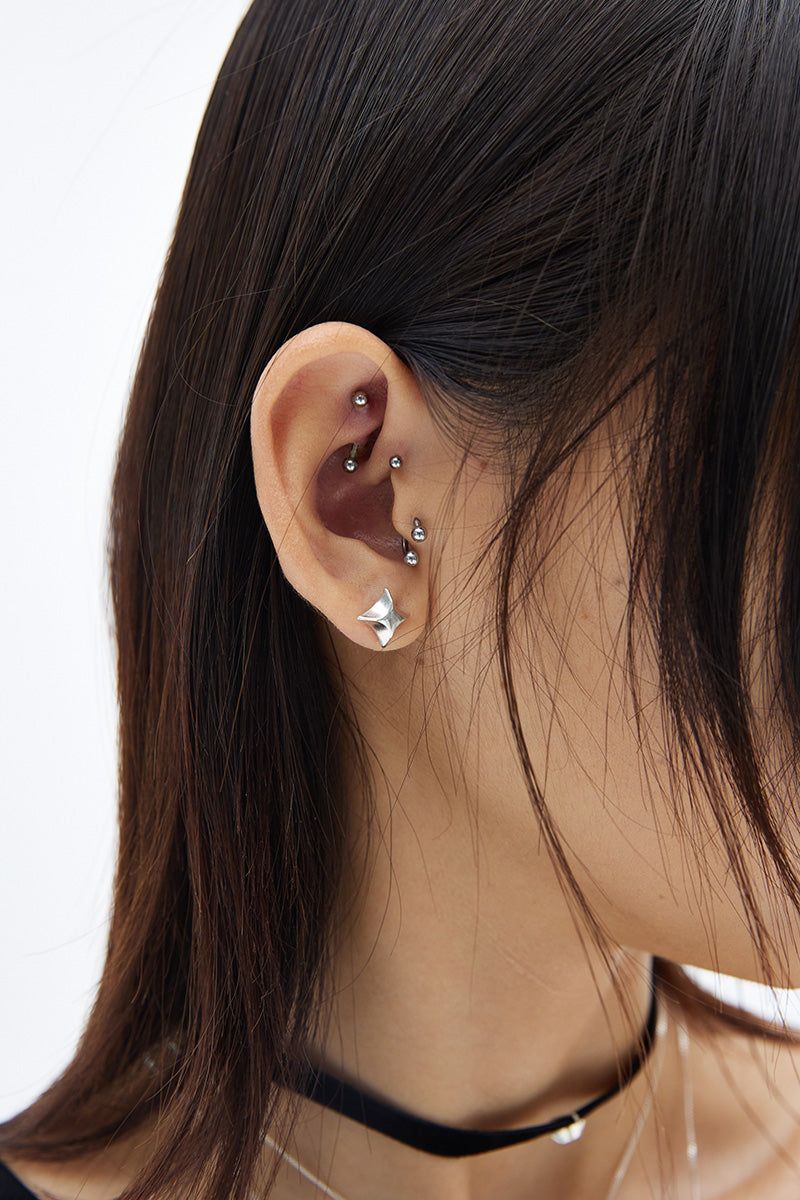 SHINE STAR SINGLE EARRINGS (M)