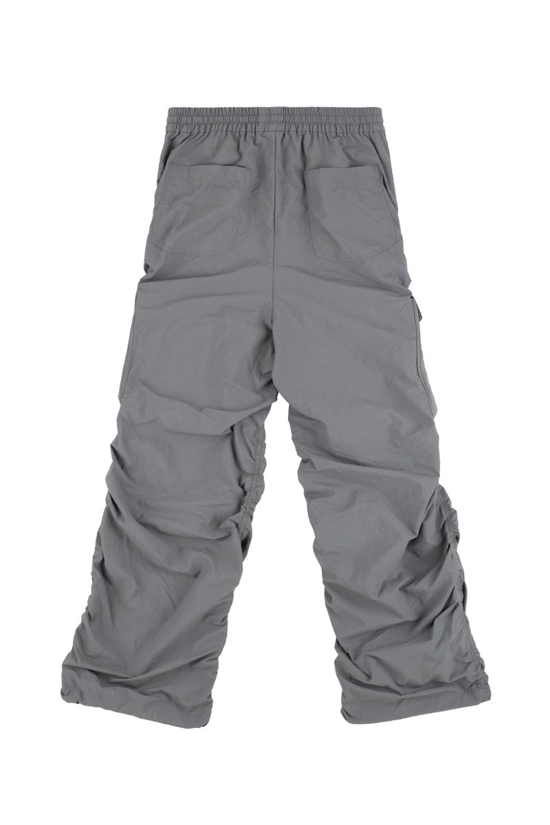 padded pocket shirring pants (GRAY)