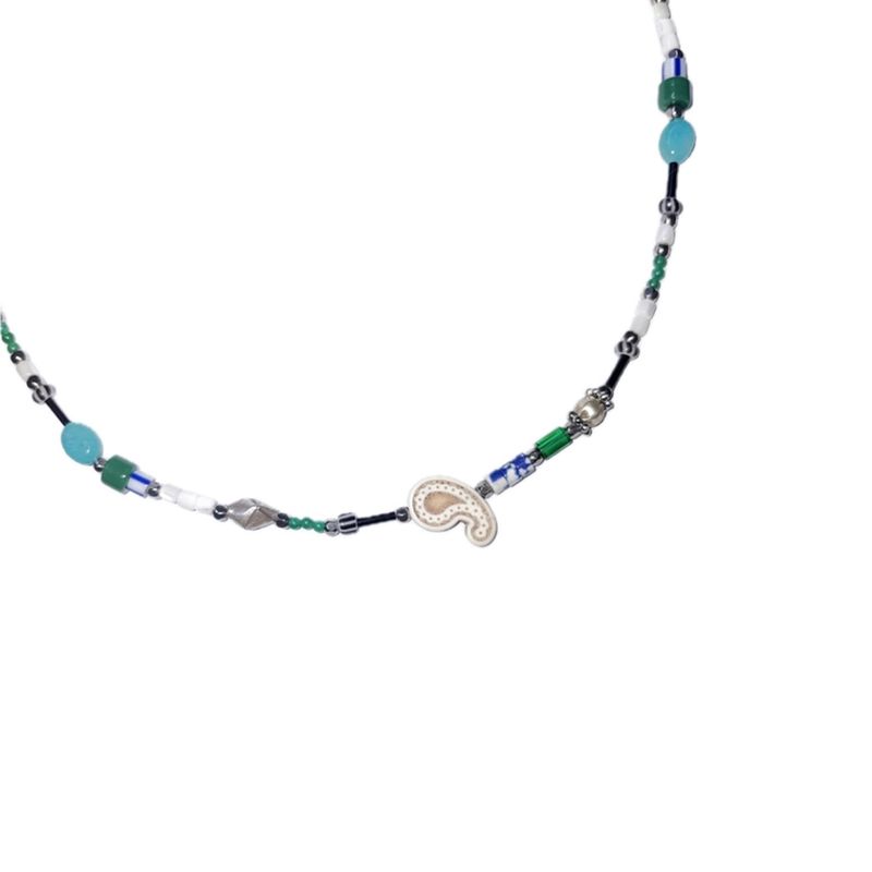 paisley gemstone necklace 001