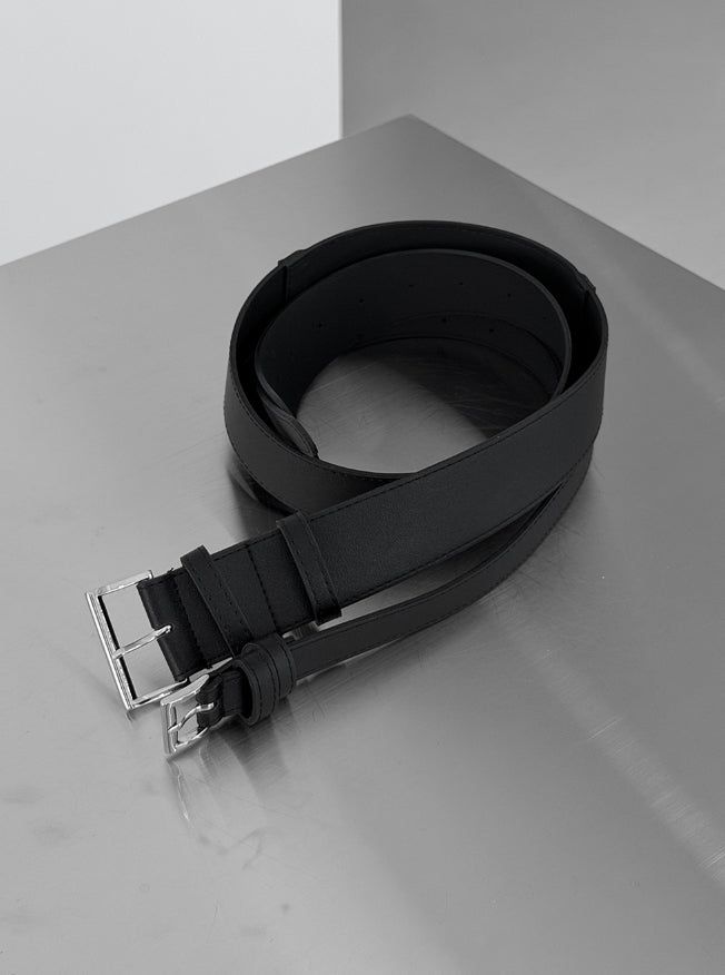Double strap square wide belt