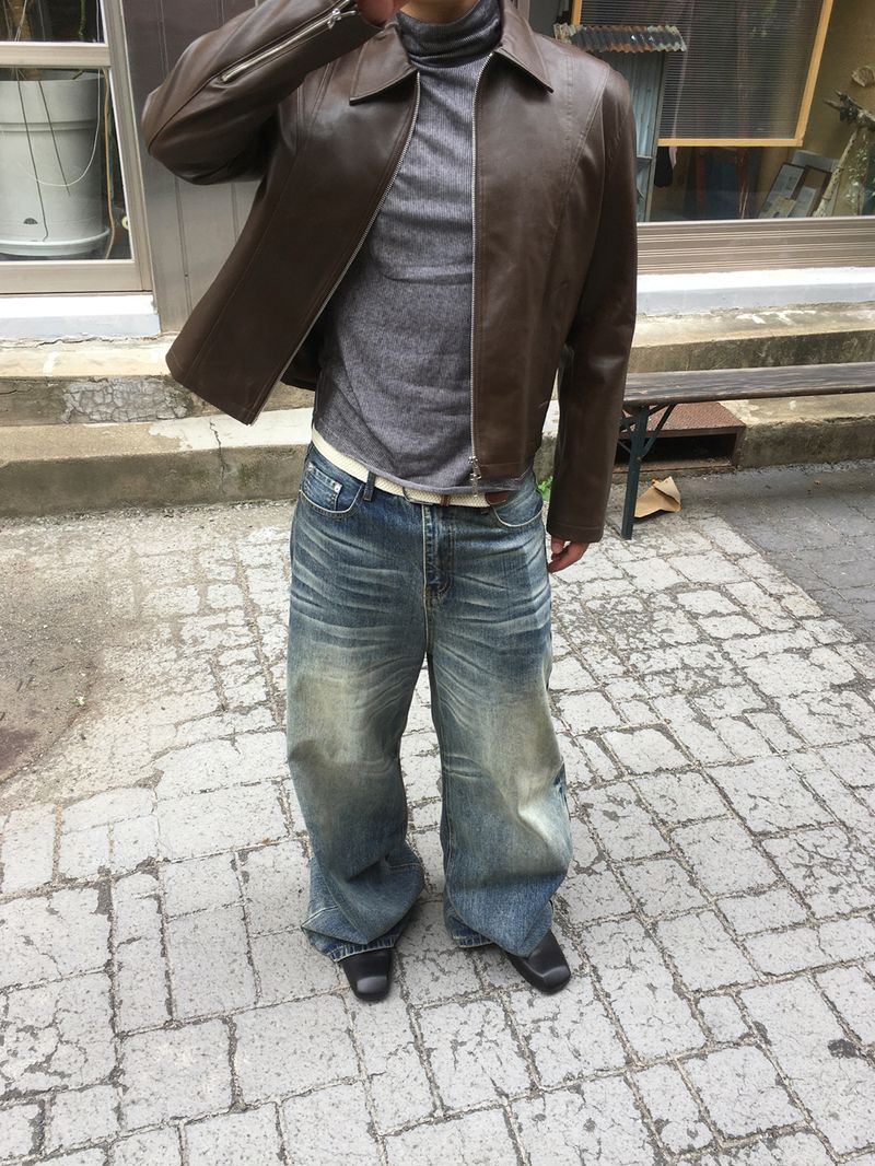 No.1876 F wide denim PT