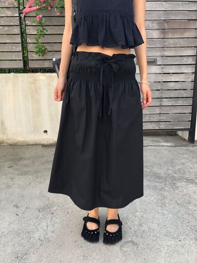 Rose Shirring Skirt