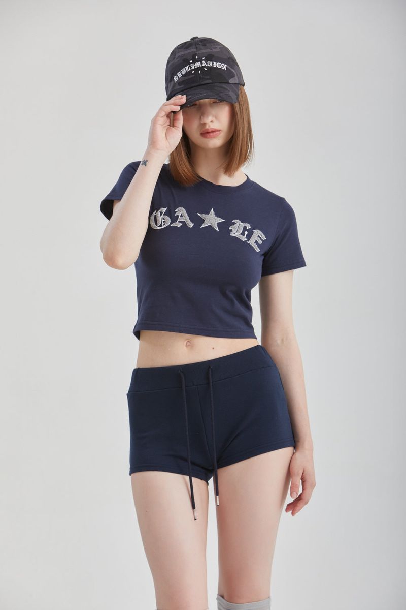 ブークレクロップドTシャツ