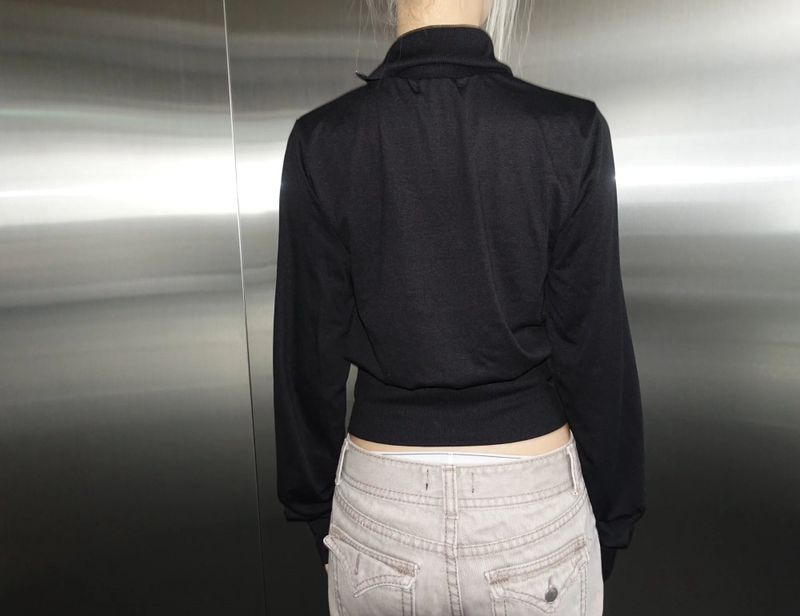 Asymmetric Shirring Zip-Up