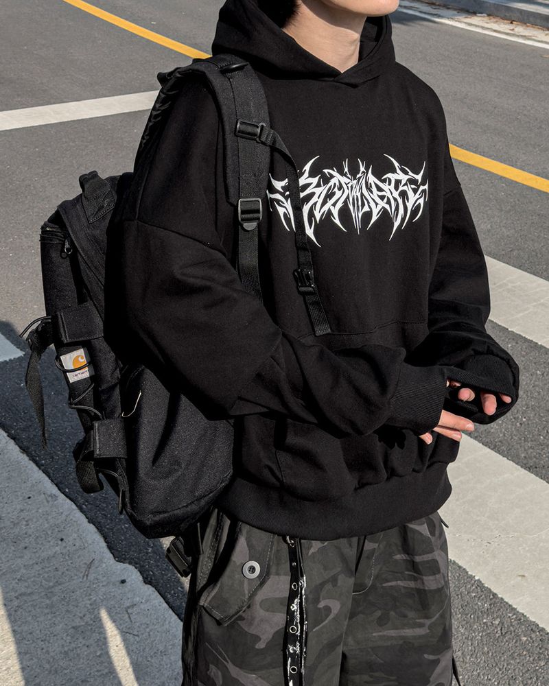Cable Paint Over Hoodie