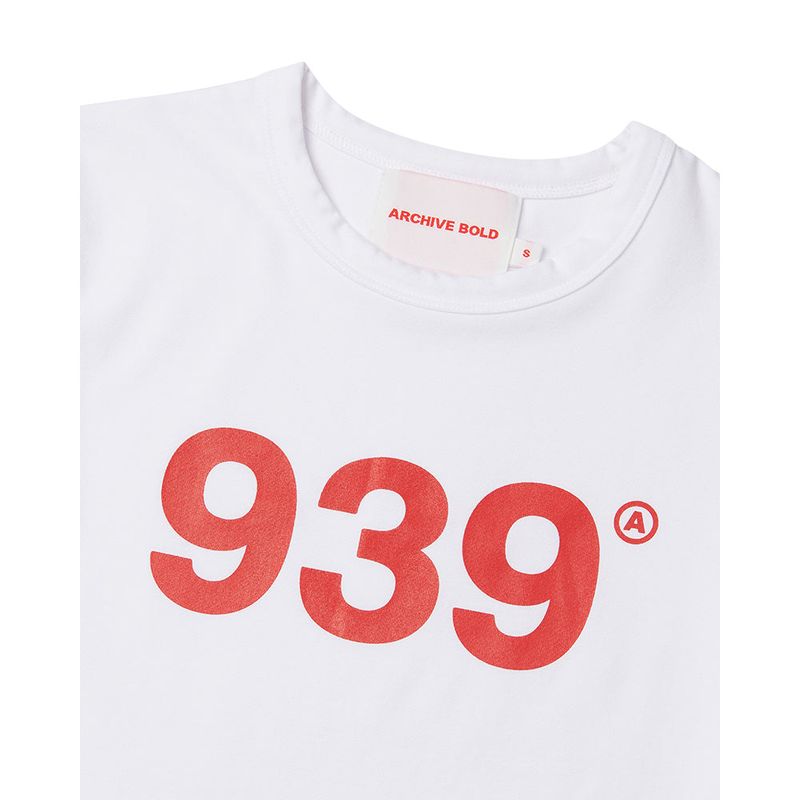 939 LOGO CROP TOP (WHITE)