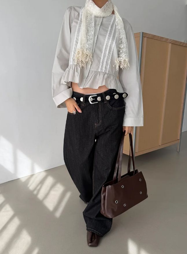 CIRCLE STUD SUEDE BELT