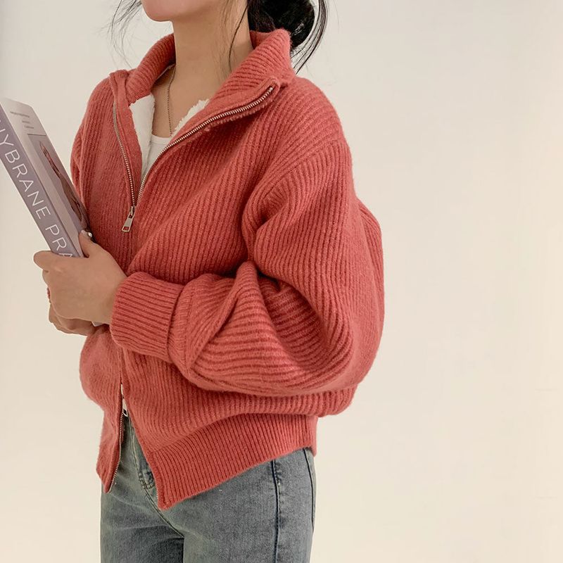 High Neck Two-Way Zip Jacket