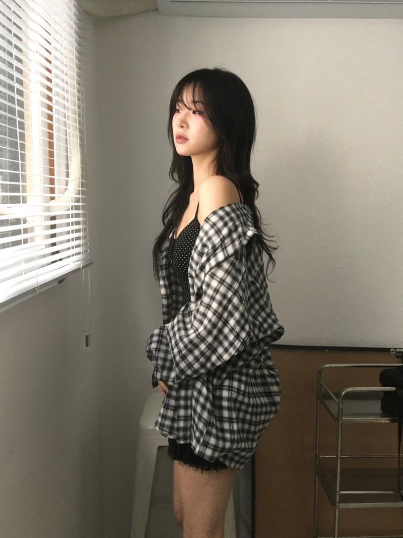 Cookie oversized Plaid Shirt