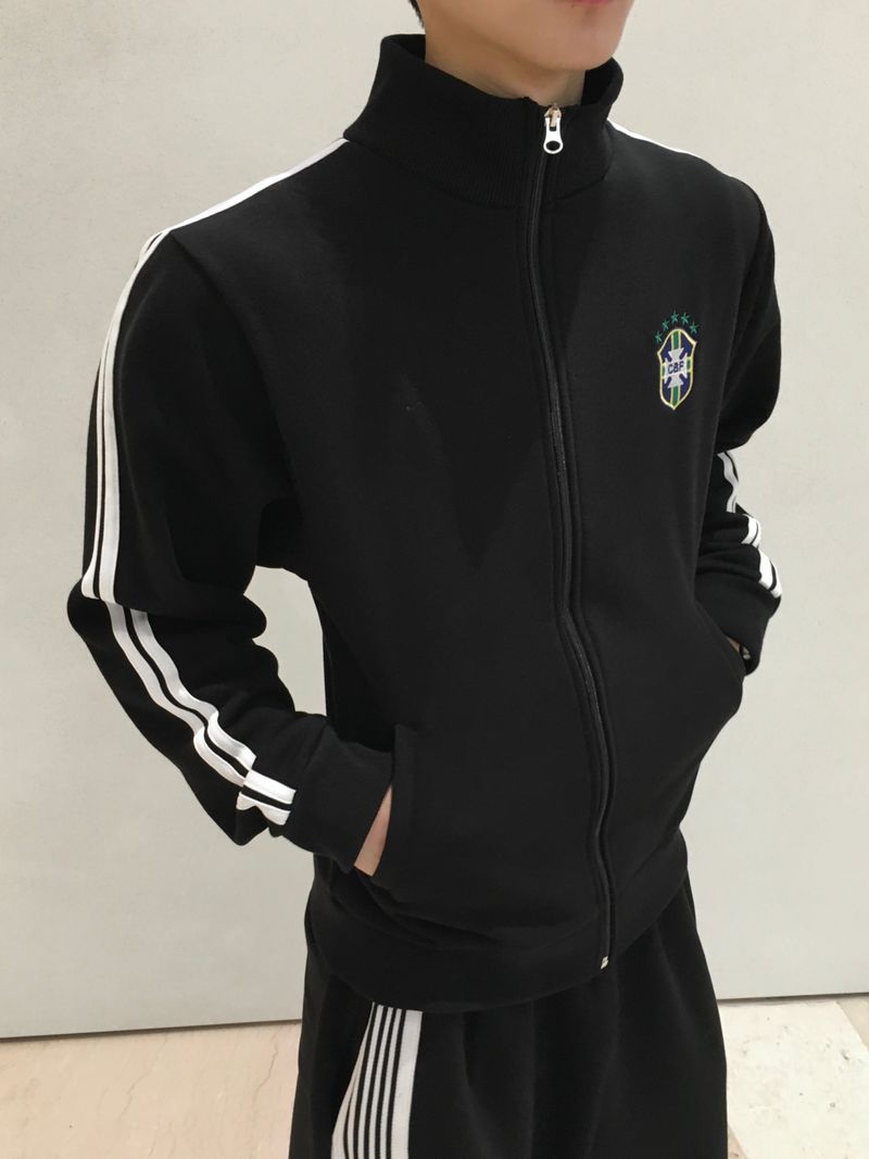 Noir Brazil Track Line Zip-Up 3C