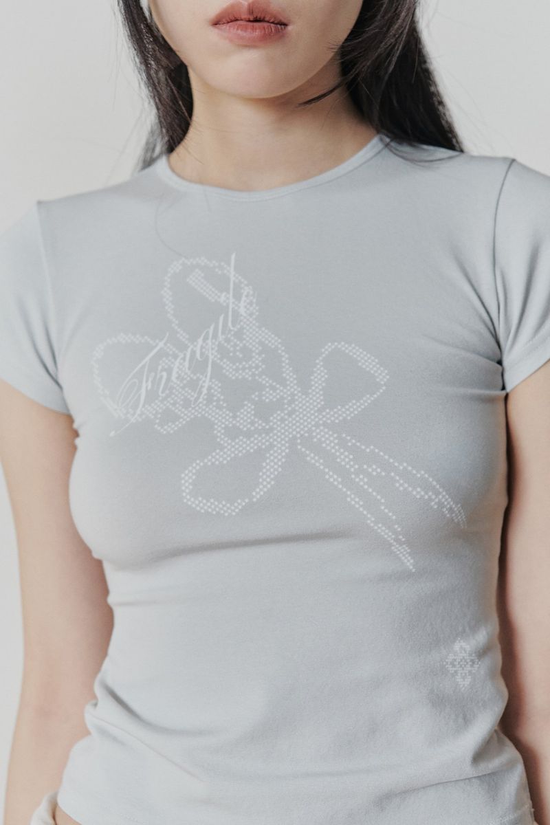 FRAGILE GRAPHIC TEE light mint