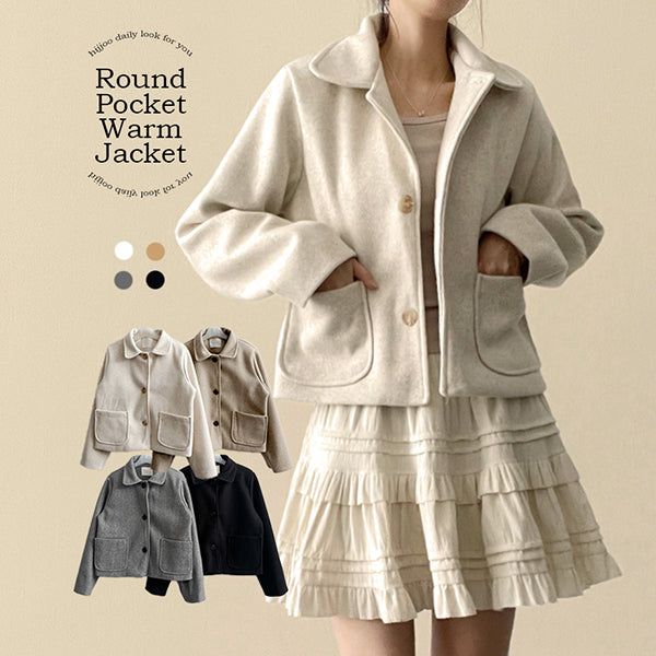 hijjoo（ハイチュー）の「Rein pocket short coat jacket（Jackets/Outerwear）」