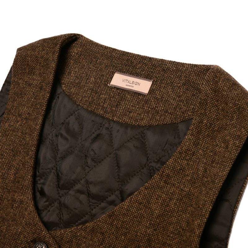 [LINE] Wool Jacquard Button Vest