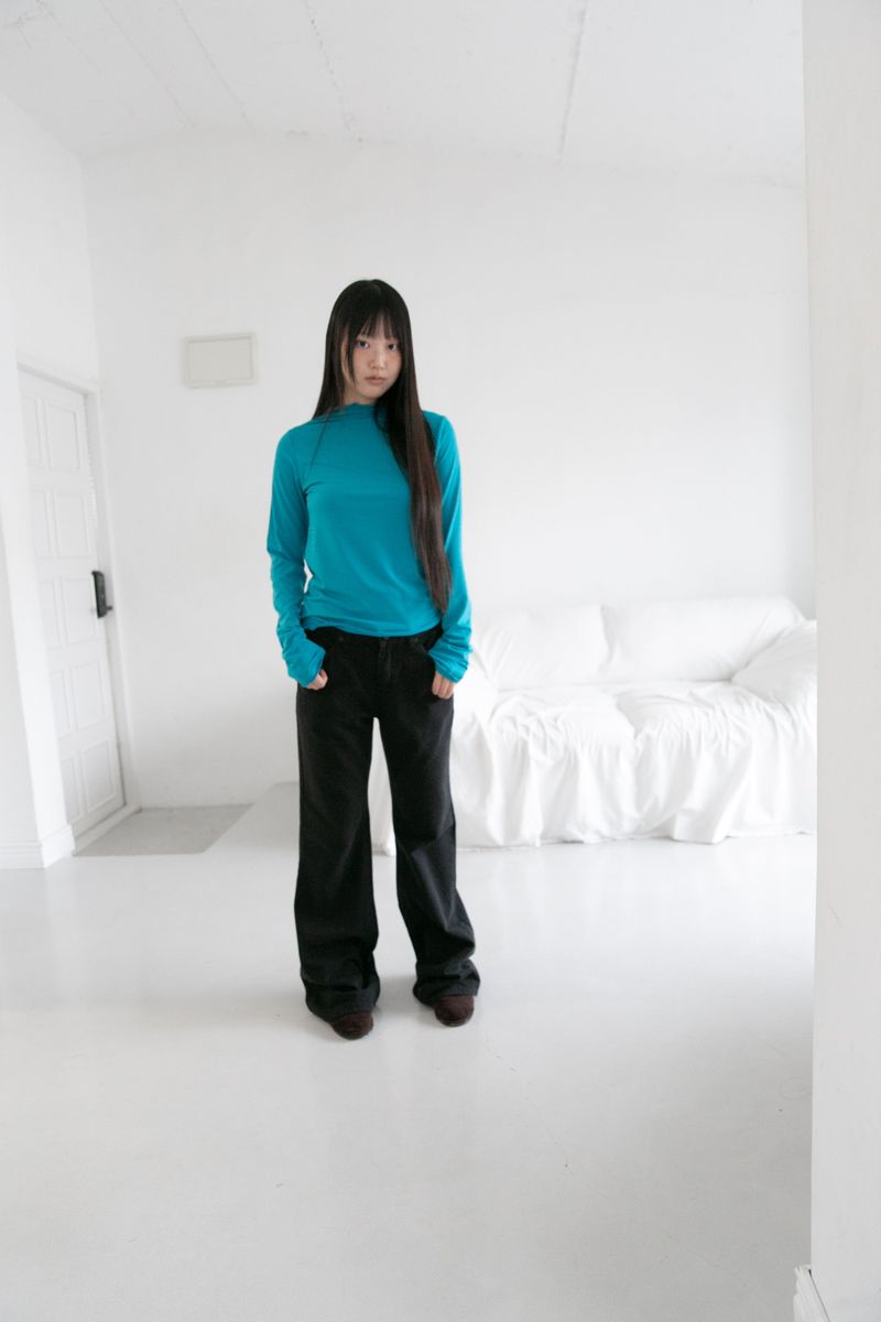 basic semi boots-cut pants(2colors)