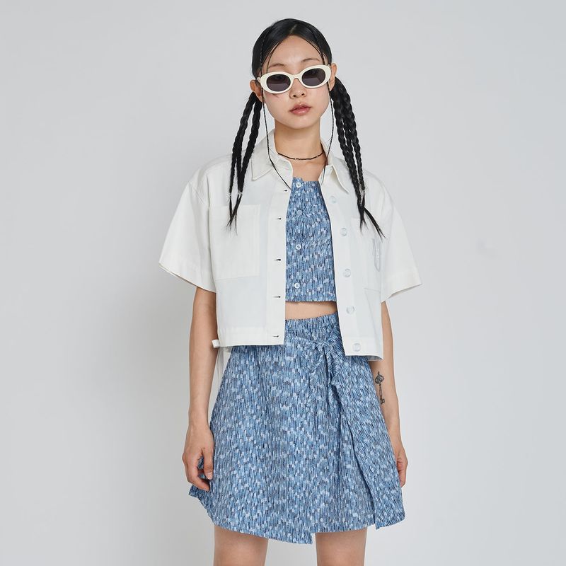 PIO COTTON CROP JACKET_OFF WHITE