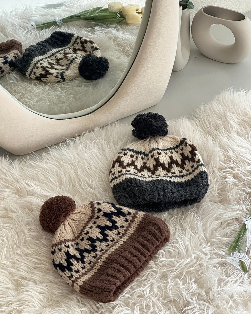 a snowflake beanie