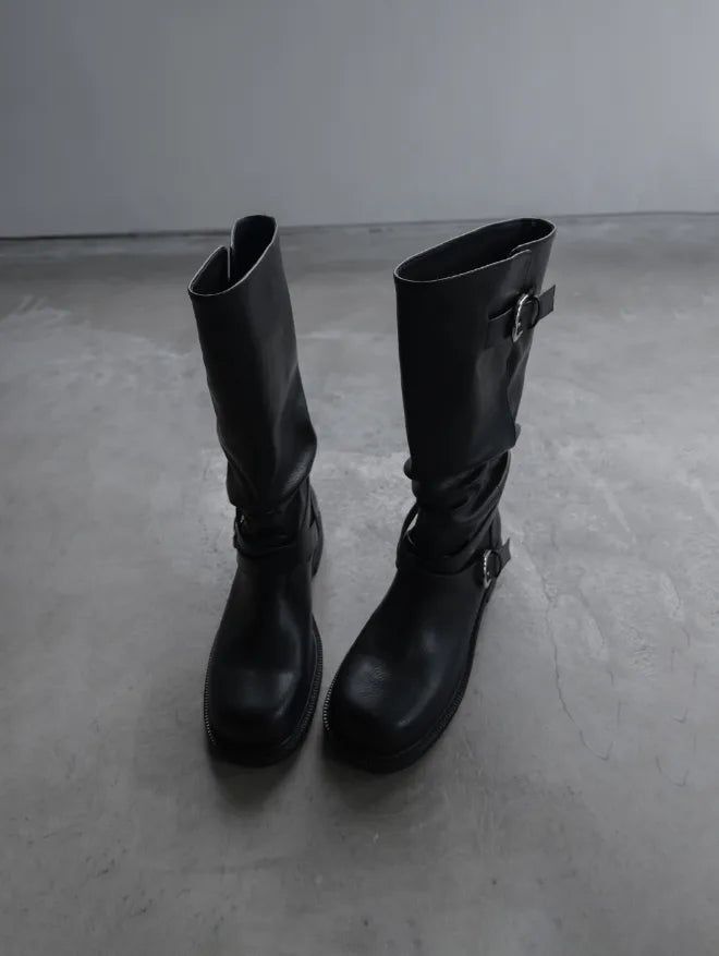 1215 Belt Strap Long Boots (3cm)