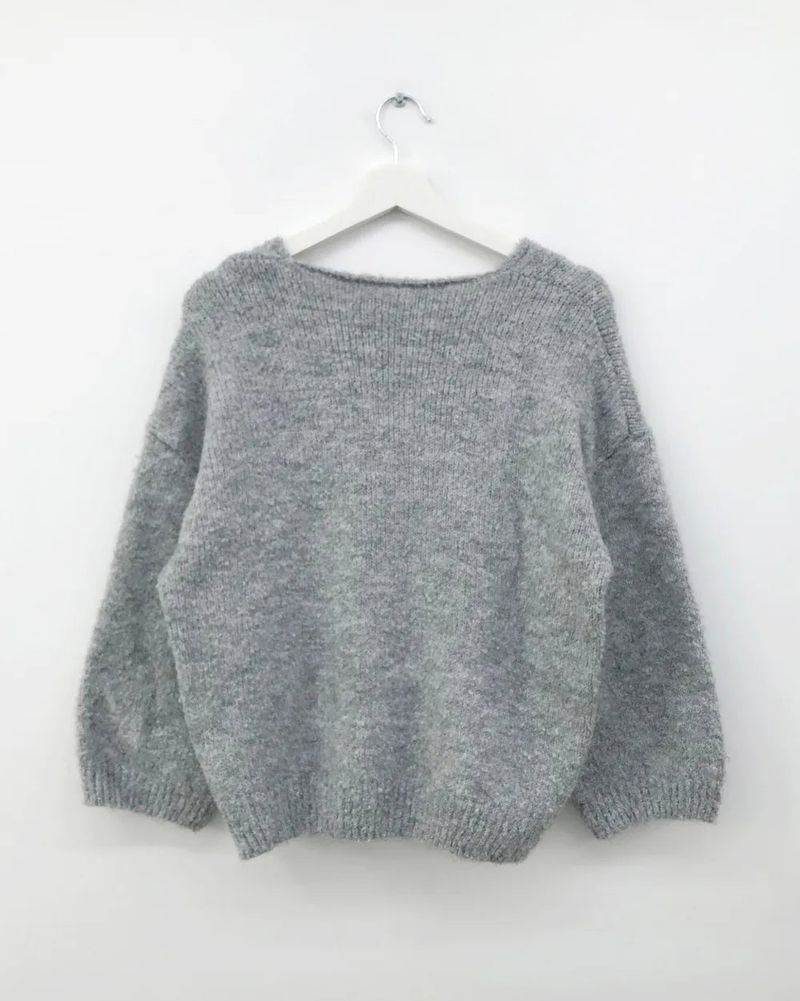 Bonbon Boucle V-neck Knit (5color)