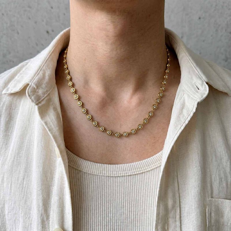 Vintage Crystal Medallion Necklace