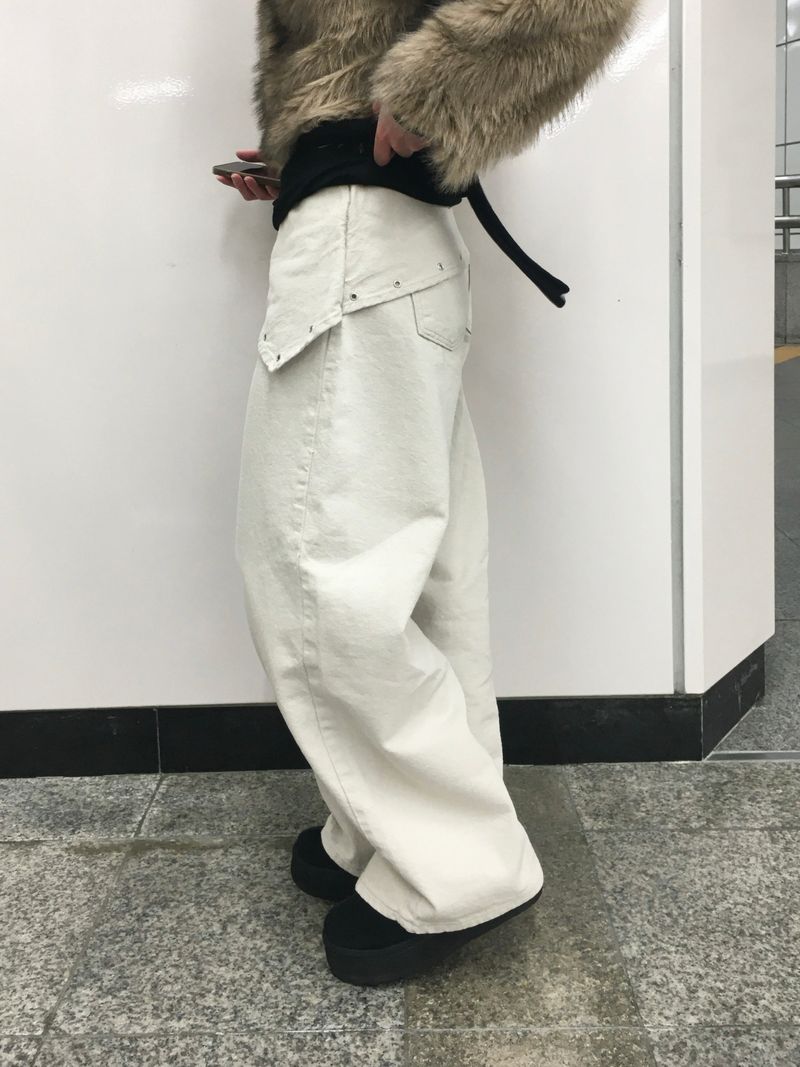 Eyelet Steel Lap Scarf Pants (3c)