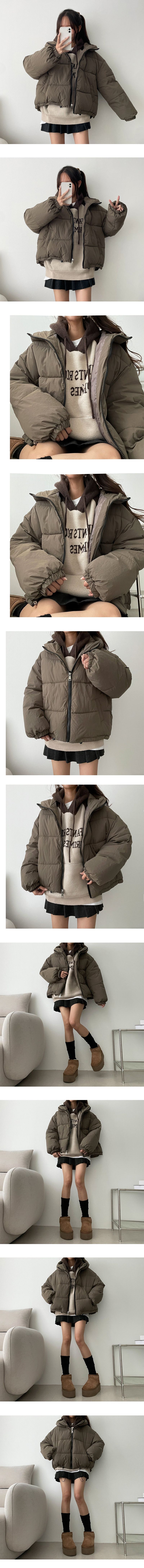 ラジュベーシックフードパッデッドジャンパー