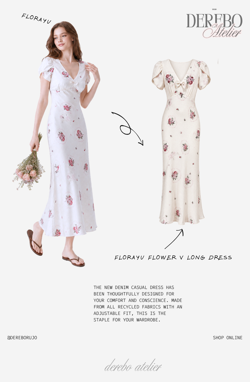 Florayu Flower V Long Dress
