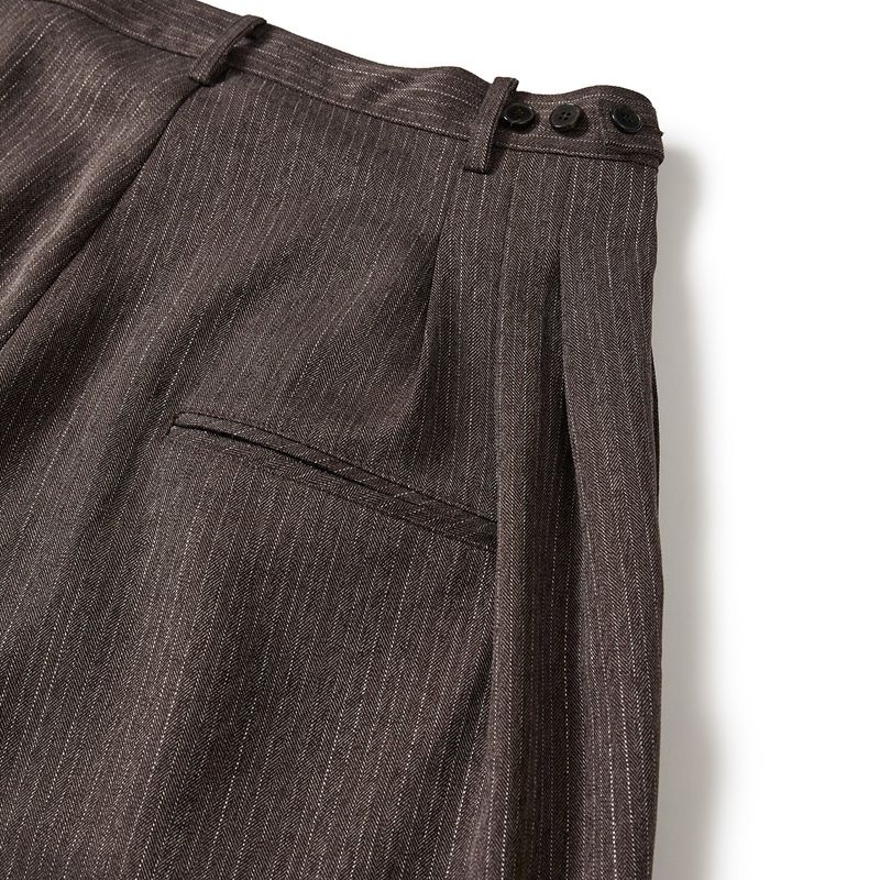 Herringbone pleat pants / Maroon