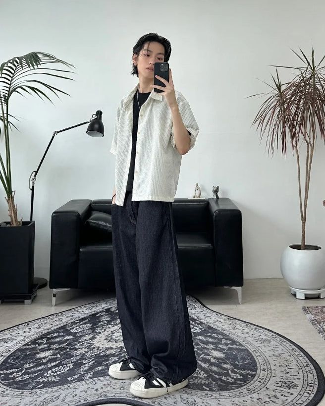 Ropel Summer Non-Faded Raw Denim Pants