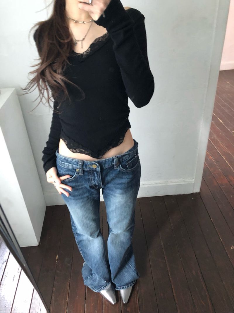 Scratch low denim